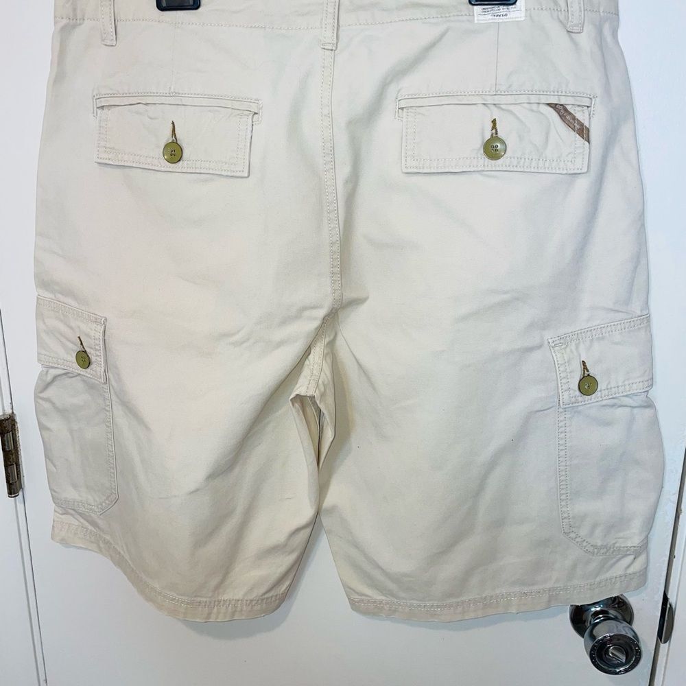 LRG roots generation mens khaki cargo pocket shorts sz 36 - Picture 6 of 9